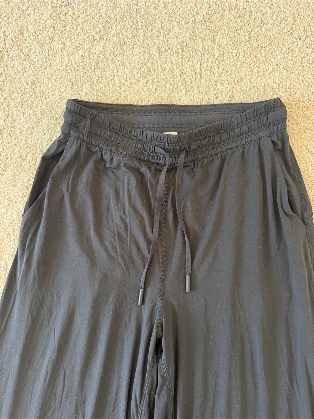Wide Leg lululemon Black Drawstring Women's Pants - Picture 2 of 3